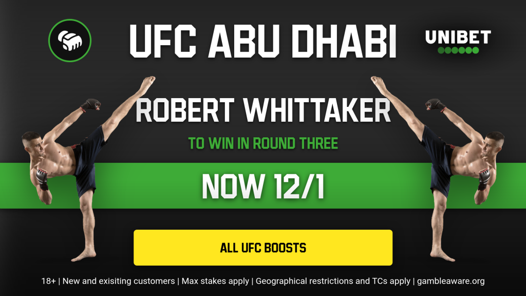 Nick Peet | UFC Abu Dhabi: Whittaker vs De Ridder 2 whittaker boost stat