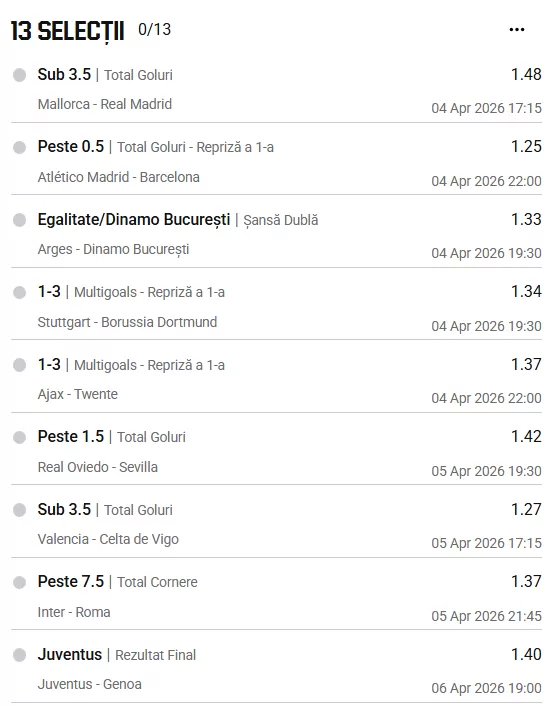 Biletul zilei vineri 3 aprilie 1