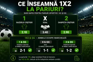 Ce înseamnă pariuri 1×2 și cum funcționează?